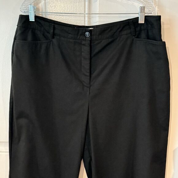 SAG HARBOR STRETCH Dress Career Pants Black Stretch woman's 16P Short - Picture 8 of 16